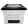 Innovative Storage Designs File Tote w/Contents Label, Letter/Legal, 17.75" x 14" x 10.25", Black 55802